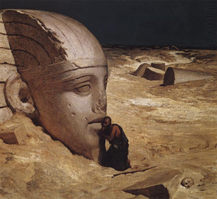 Elihu Vedder The Questioner of the Sphinx china oil painting image